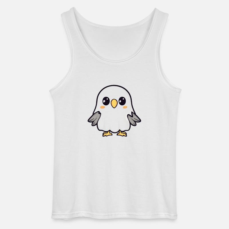 Eagle Halloween Comic Ghost - Gildan Men’s Tank Top - white