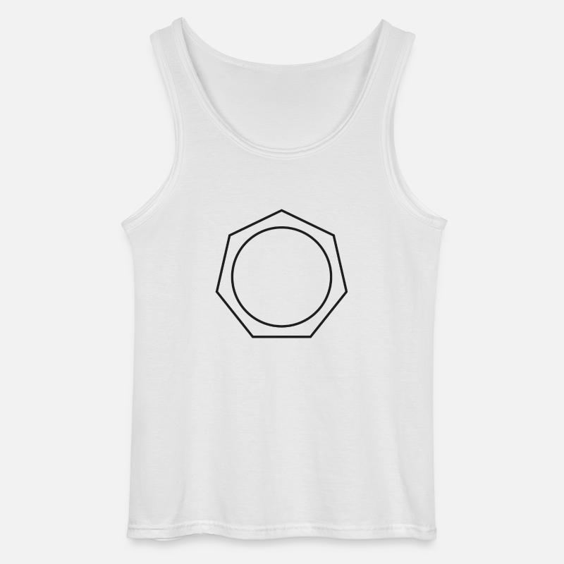 Kreis im Siebeneck oder Mutter - Gildan Männer Tank Top - Weiß