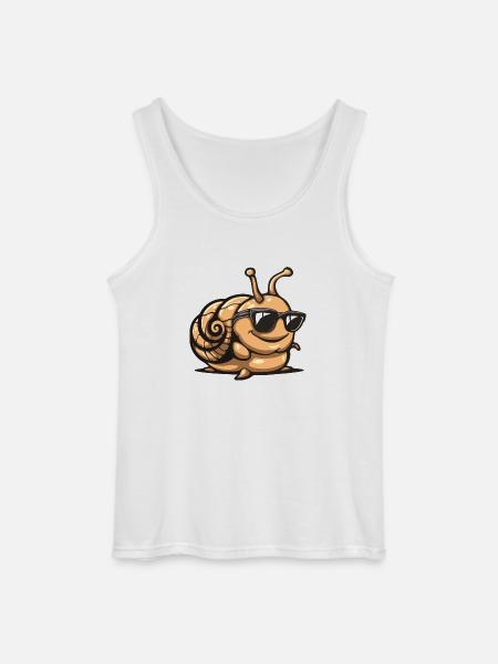Snail Comic Cool - Gildan Men’s Tank Top - white