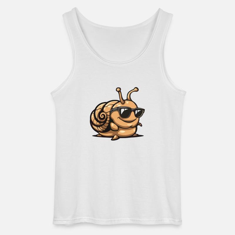 Snail Comic Cool - Gildan Men’s Tank Top - white