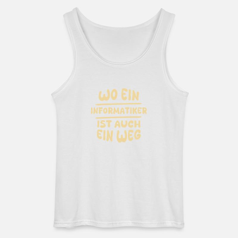 Gift for Computer Scientist - Gildan Men’s Tank Top - white