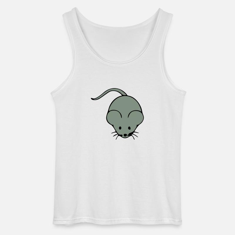maus - Gildan Männer Tank Top - Weiß