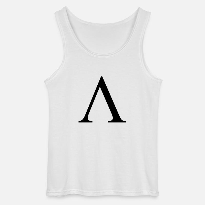 lambda greek - Gildan Männer Tank Top - Weiß