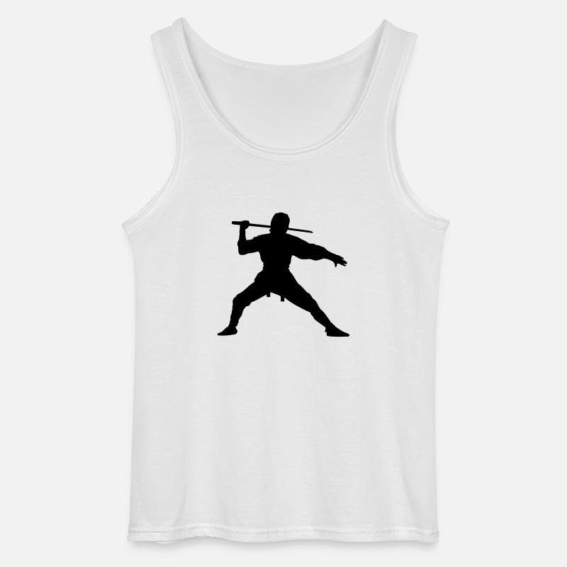 Ninja - Gildan Männer Tank Top - Weiß