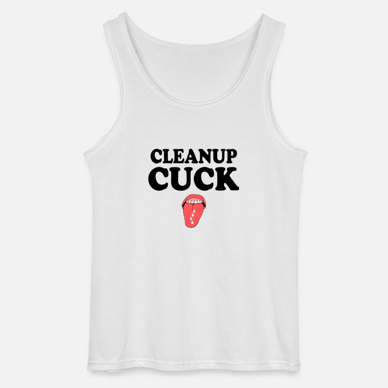 Cuckold clean up - Gildan Männer Tank Top - Weiß