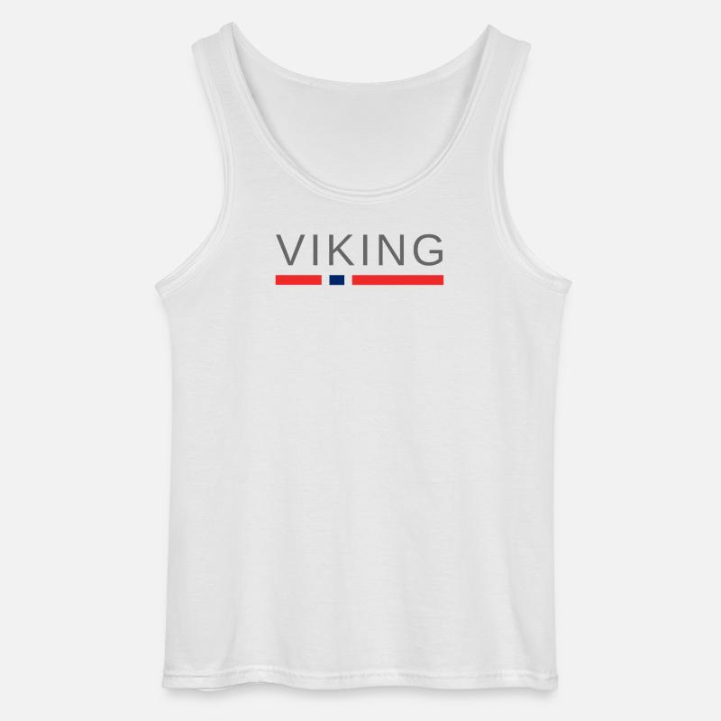 Norvegia vichinga - Canotta da uomo Gildan - bianco