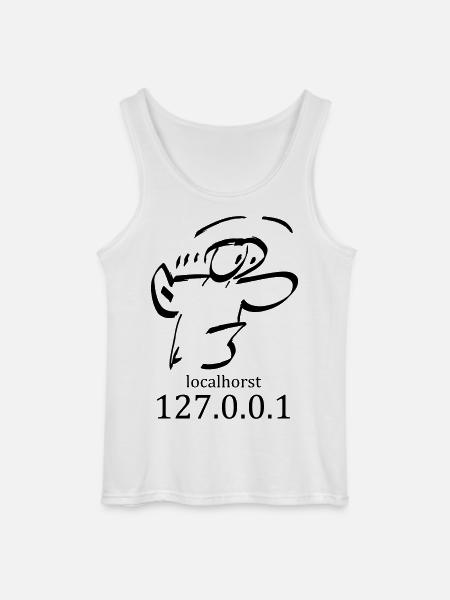 local-horst - 127.0.0.1 - localhorst - Gildan tanktop til mænd - hvid