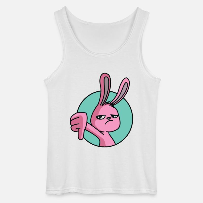 Hase Daumen Runter - Gildan Männer Tank Top - Weiß