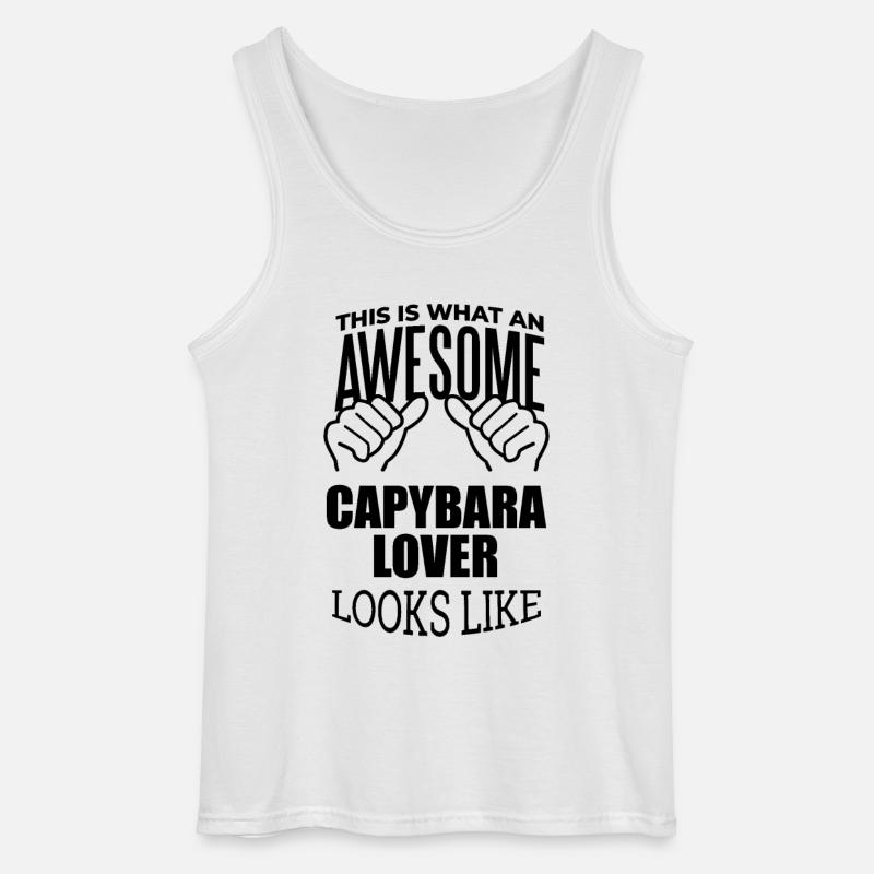 Capybara - Gildan Männer Tank Top - Weiß