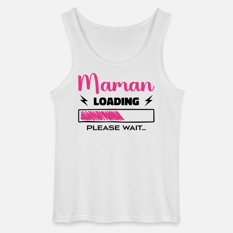 Mama lĂ€dt Bitte warten... - Gildan MĂ€nner Tank Top - WeiĂ