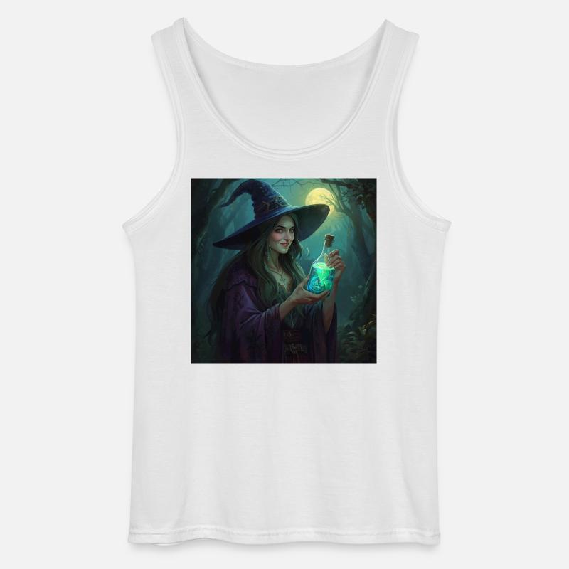 Waldhexe mit leuchtendem Trank - Gildan Männer Tank Top - Weiß