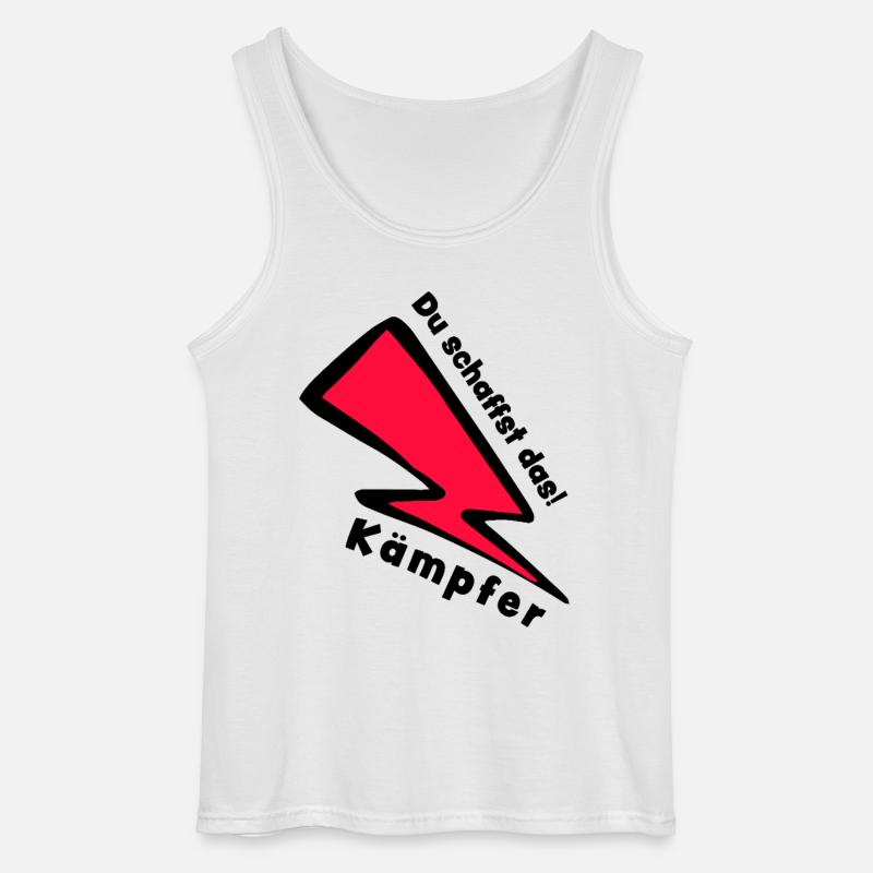 Kämpfer - Du schaffst das - Glücksbringer - Gildan Männer Tank Top - Weiß