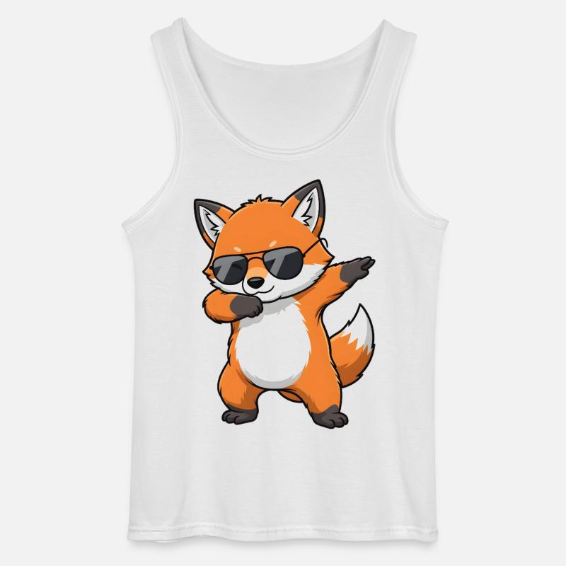 Dabbing Fuchs - Gildan Männer Tank Top - Weiß