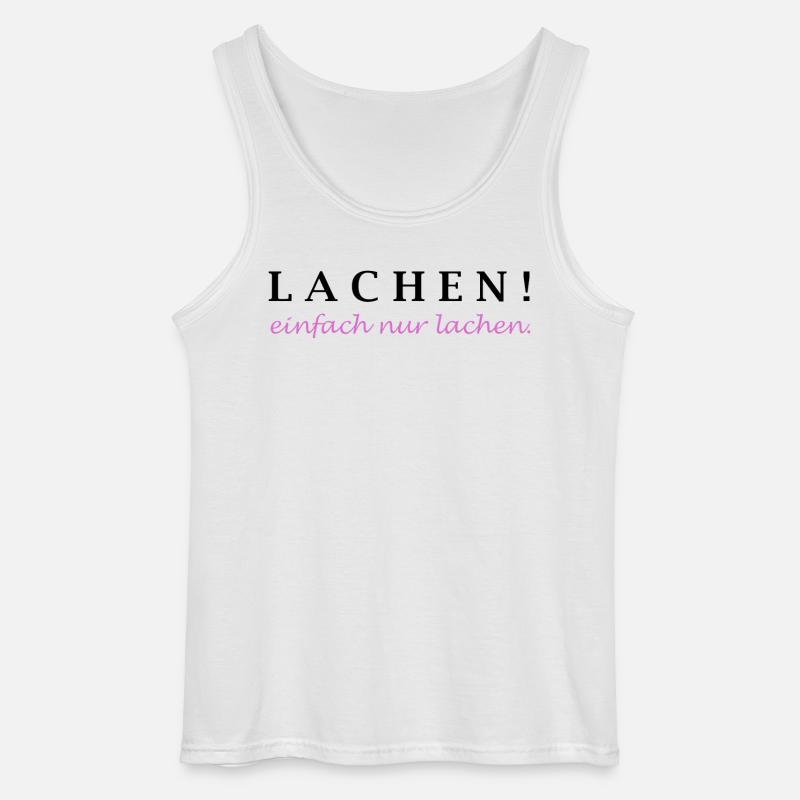 lachen! einfach nur lachen. - Gildan Männer Tank Top - Weiß