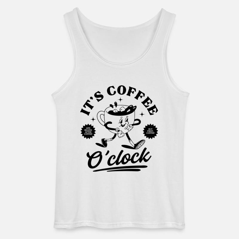 C’est l’heure du café - Débardeur Gildan Homme - blanc