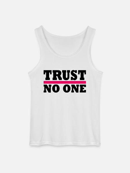 Trust no one - Gildan Men’s Tank Top - white