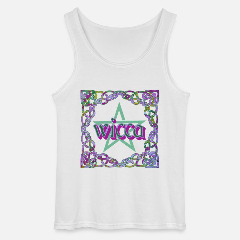 Celtic Frame Wicca E 230 - Gildan Men’s Tank Top - white