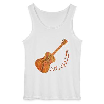 Guitare E 109 - Débardeur Gildan Homme - blanc - Devant - AI Model Male 185 dark (185cm)