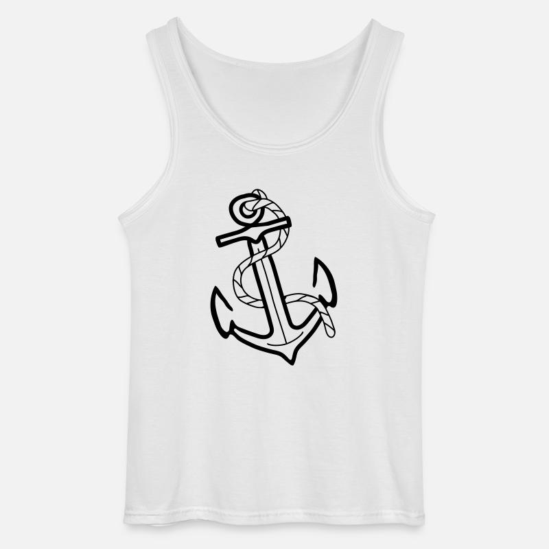 anker_a1 - Gildan Männer Tank Top - Weiß