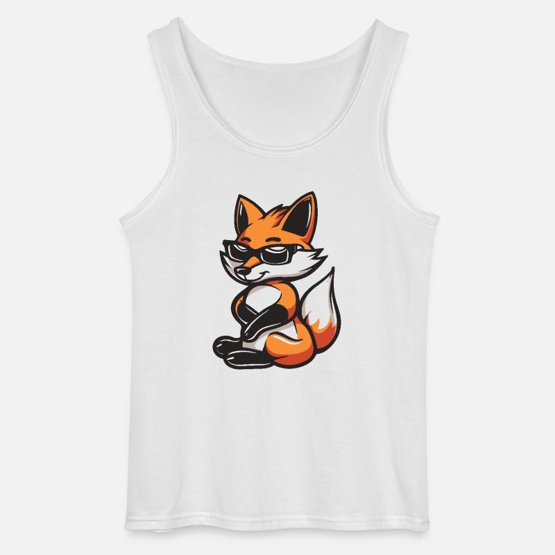 Fuchs Cool Comic - Gildan Männer Tank Top - Weiß