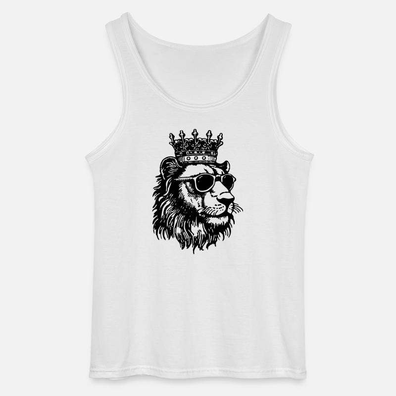 Löwe Löwenkopf - Gildan Männer Tank Top - Weiß