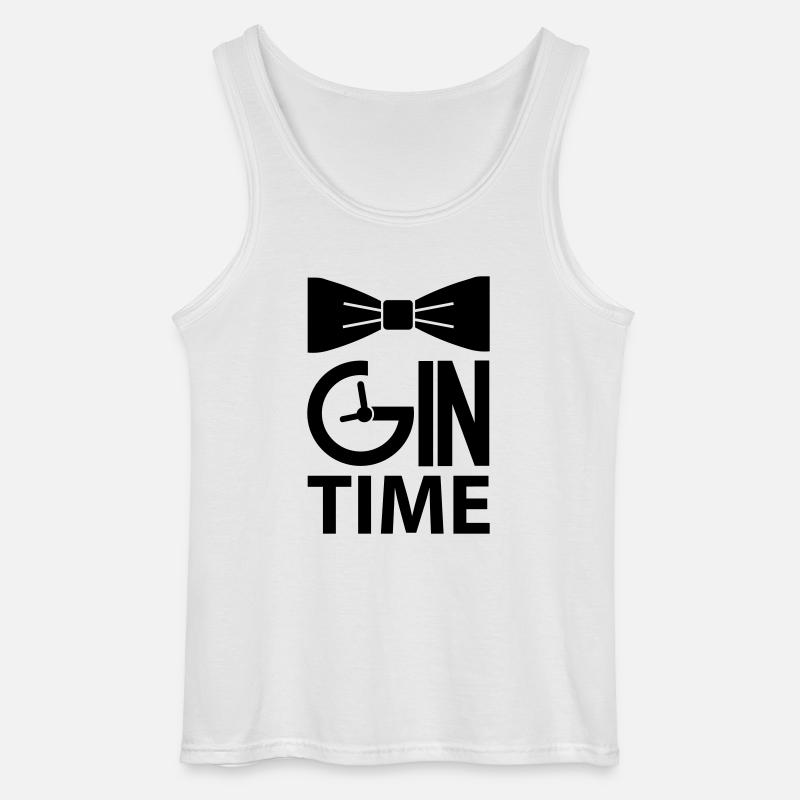 Gin Time - Gildan Männer Tank Top - Weiß
