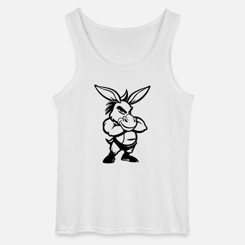 Donkey Comic - Gildan Men’s Tank Top - white