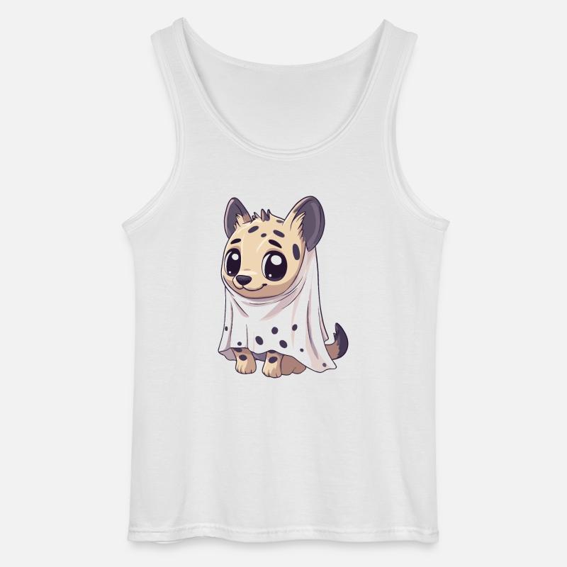 Hyäne Halloween Comic Geist - Gildan Männer Tank Top - Weiß