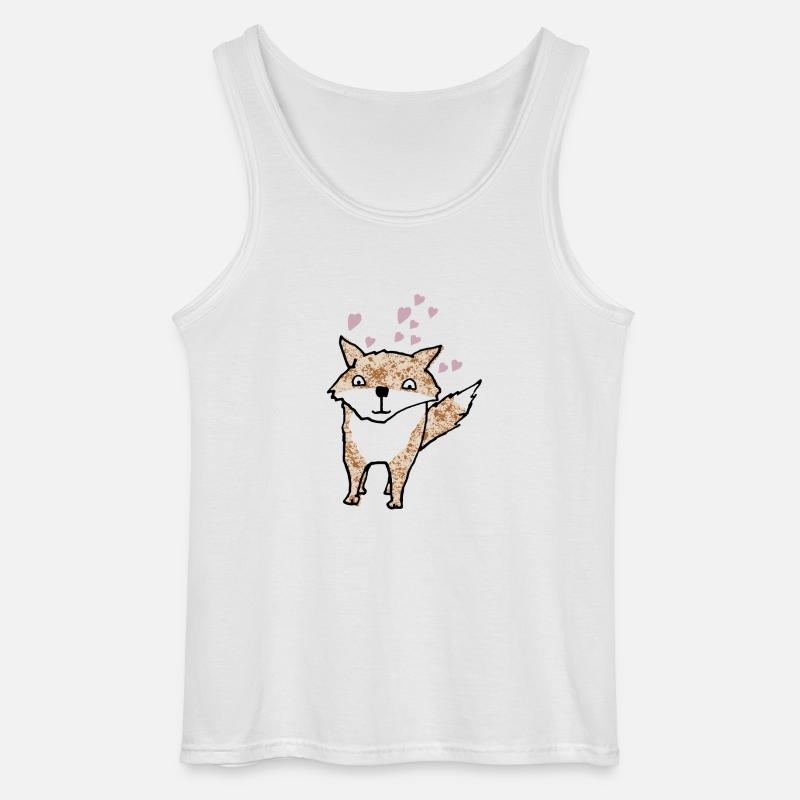 Fuchs - Gildan Männer Tank Top - Weiß