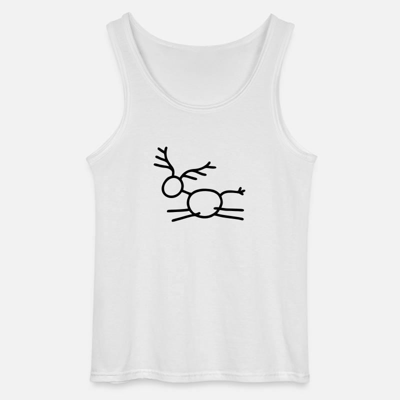 Springender Hirsch - Gildan Männer Tank Top - Weiß