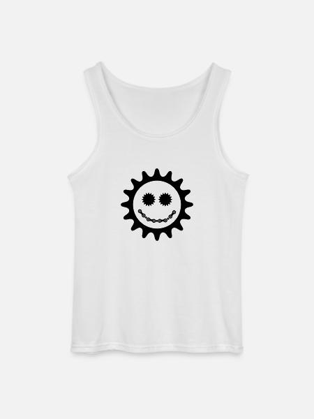 Bike Smiley - Gildan Men’s Tank Top - white