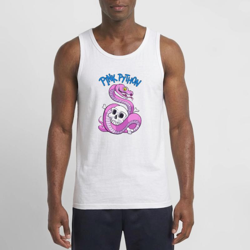 Pink Python (Blue) Gildan Männer Tank Top