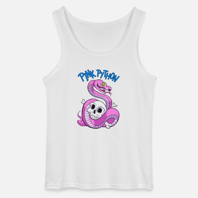 Pink Python (Blue) - Débardeur Gildan Homme - blanc