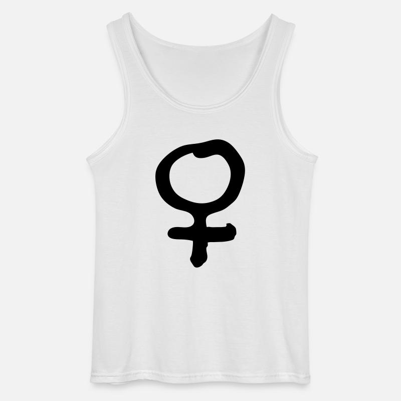 Frau - Gildan Männer Tank Top - Weiß