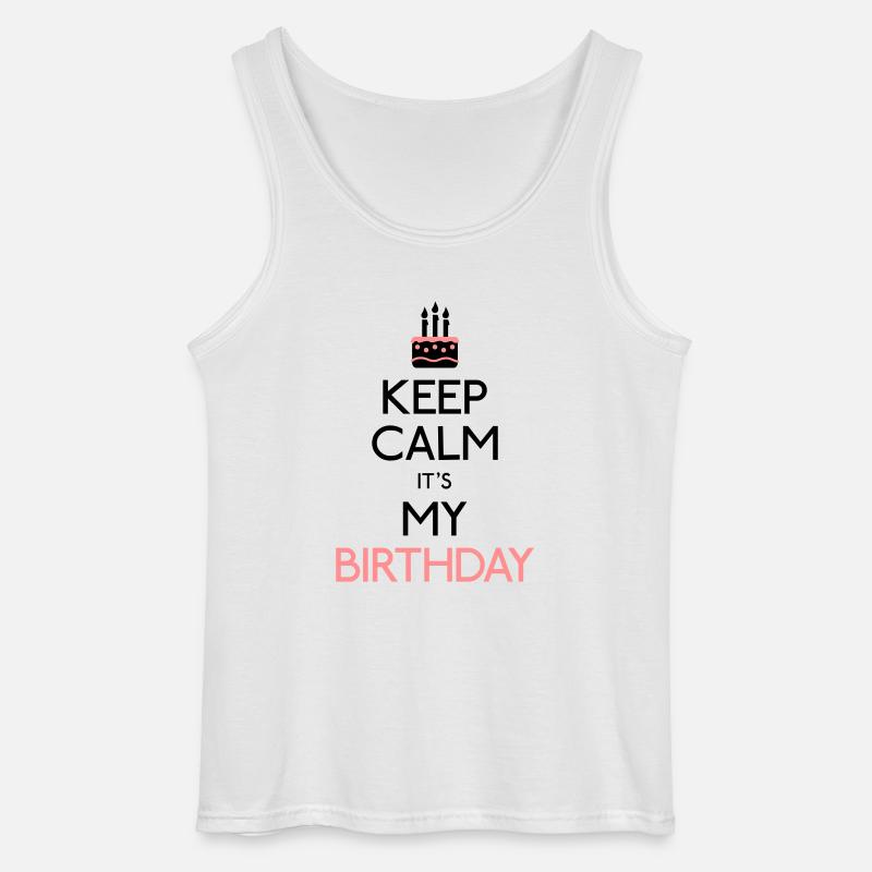 Keep Calm it's my Birthday - Gildan Männer Tank Top - Weiß