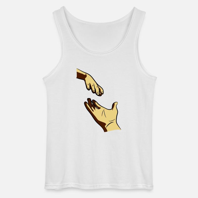 Hand reichen geben - Gildan Männer Tank Top - Weiß