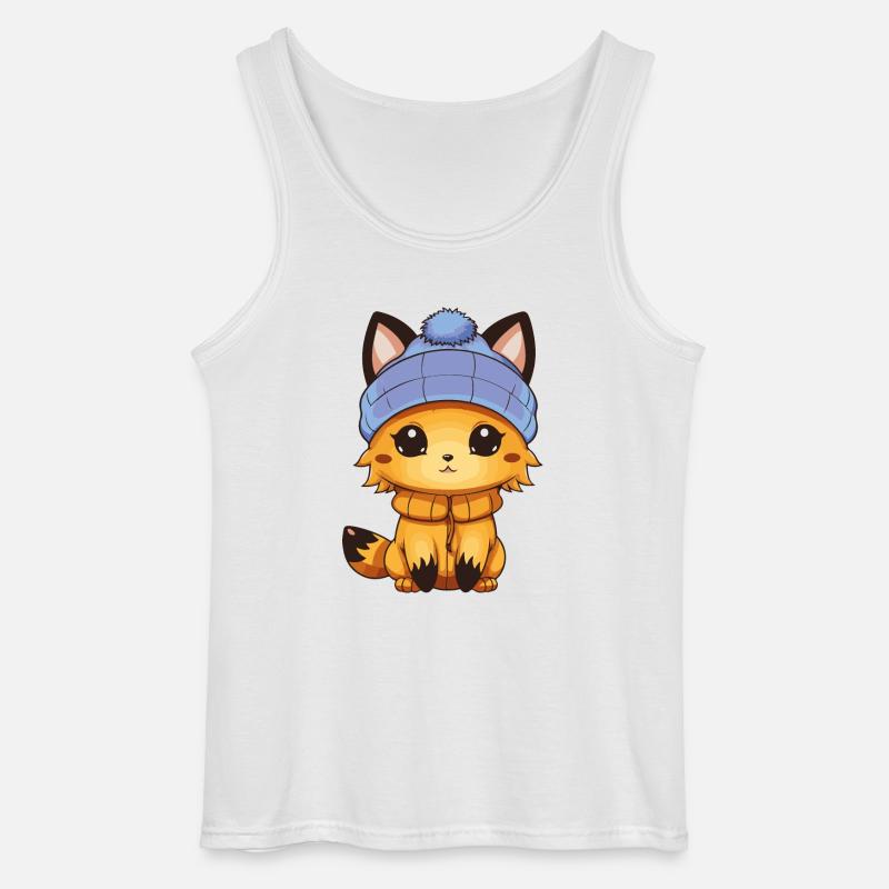 Fuchs Comic - Gildan Männer Tank Top - Weiß