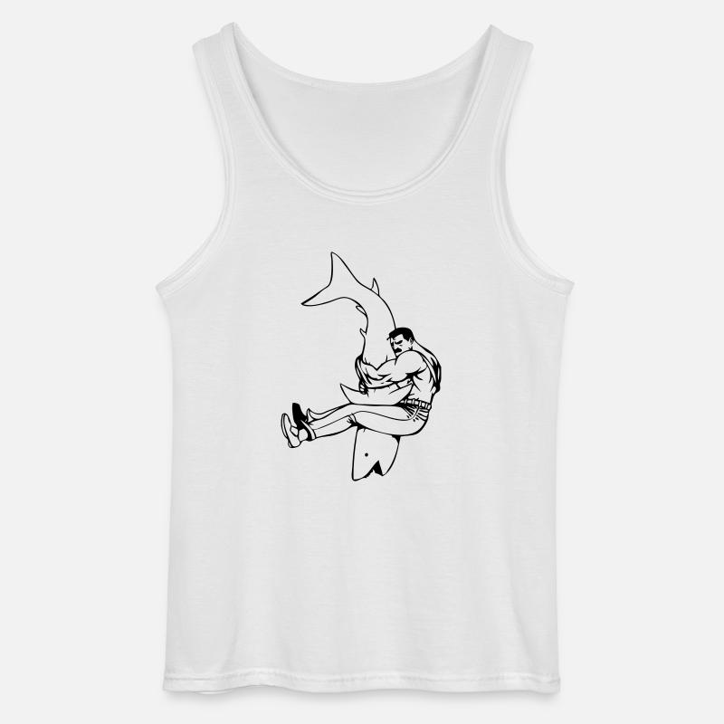 sharkcheck - Gildan Männer Tank Top - Weiß
