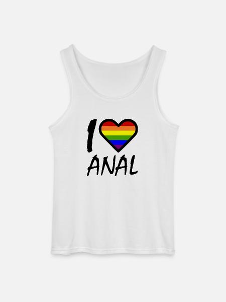I love anal - Gildan Men’s Tank Top - white