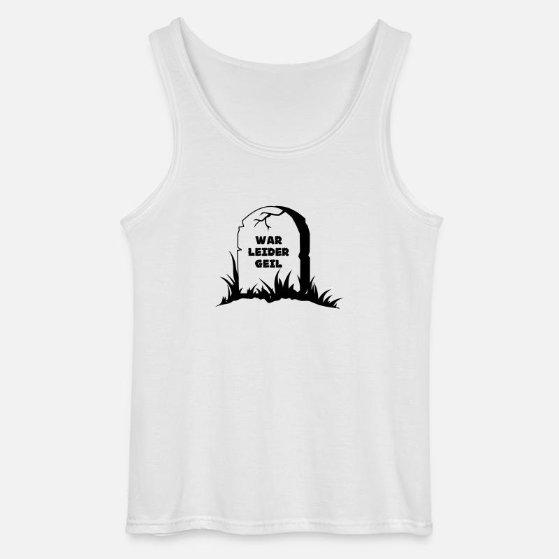 war leider geil Grabstein - Gildan Männer Tank Top - Weiß