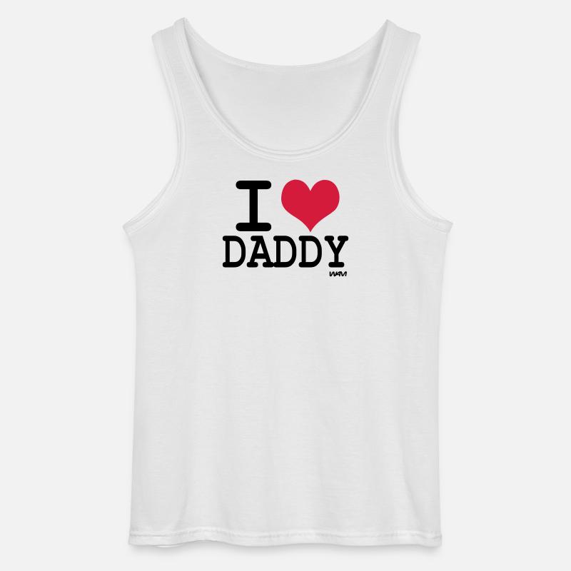 i love daddy by wam - Gildan Männer Tank Top - Weiß