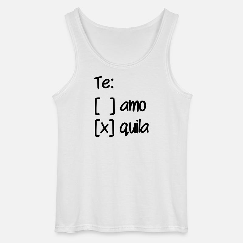 Wahl Te Amo oder Tequila - Gildan Männer Tank Top - Weiß
