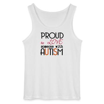 Love someone with Autism Geschenk Autismus - Gildan Männer Tank Top - Weiß - Vorne - AI Model Male 185 dark (185cm)