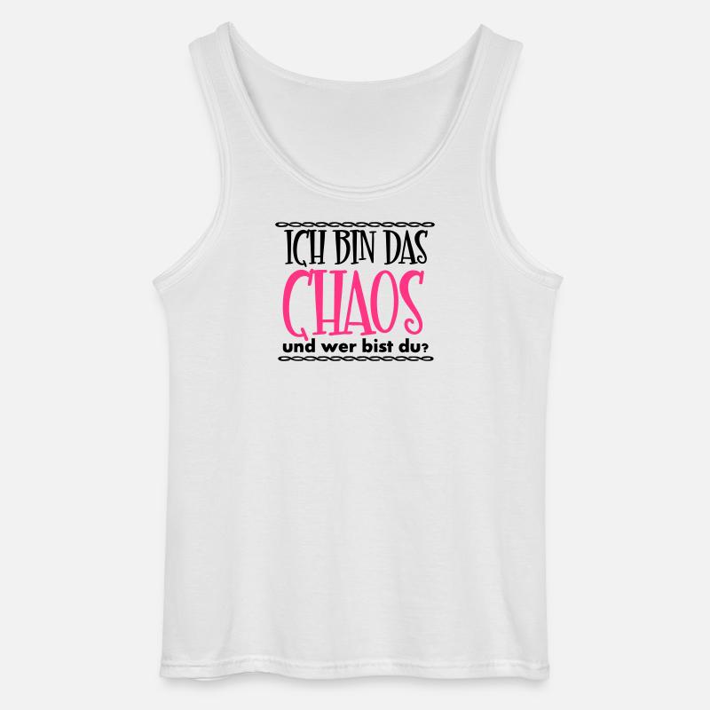 Ich bin das Chaos Geschenk - Gildan Männer Tank Top - Weiß