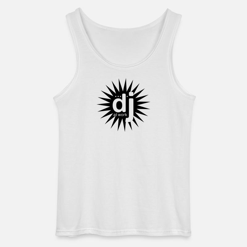 dj_at_work - Gildan Men’s Tank Top - white