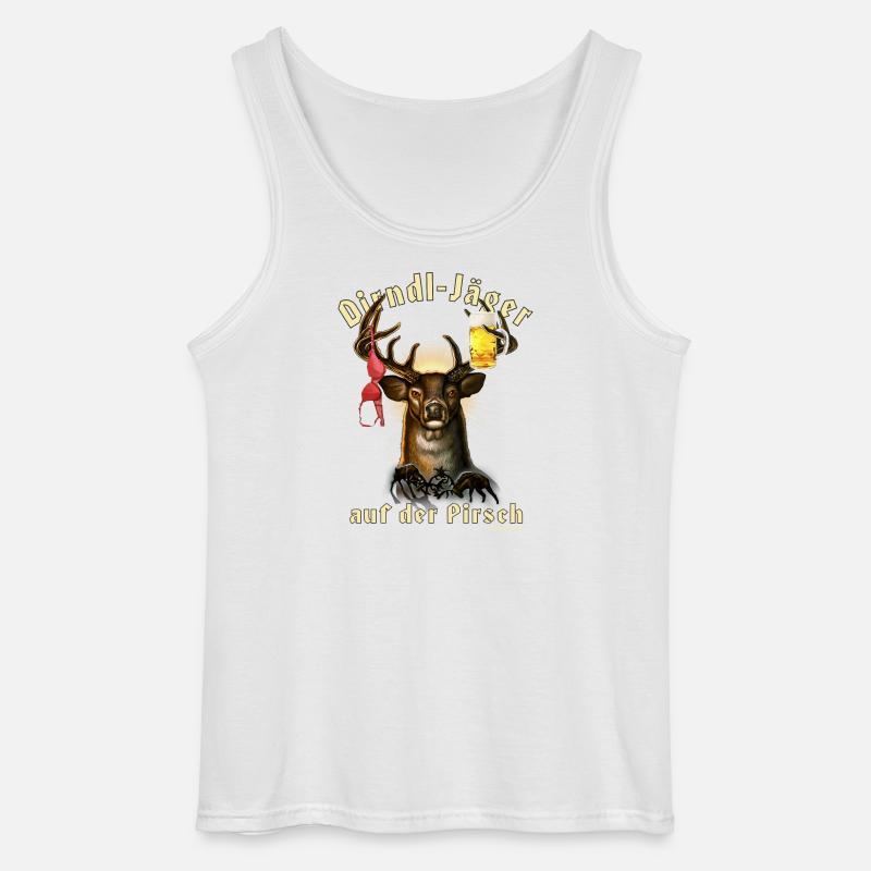 Dirndl-Jäger - Gildan Männer Tank Top - Weiß