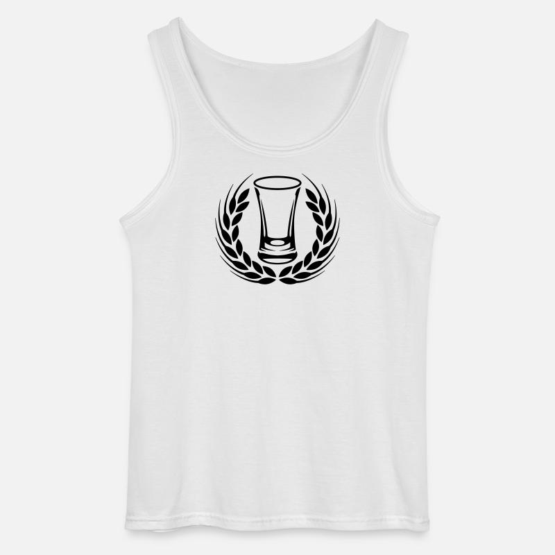 Schnaps Ähre Kranz - Gildan Männer Tank Top - Weiß