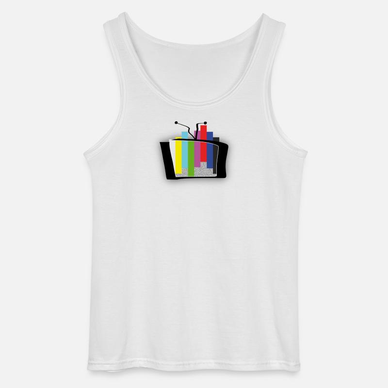 Ausbrechendes Testbild - erweitert 1 - Gildan Männer Tank Top - Weiß