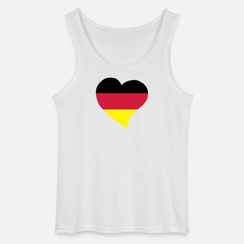 Deutsch Herz - Gildan Männer Tank Top - Weiß
