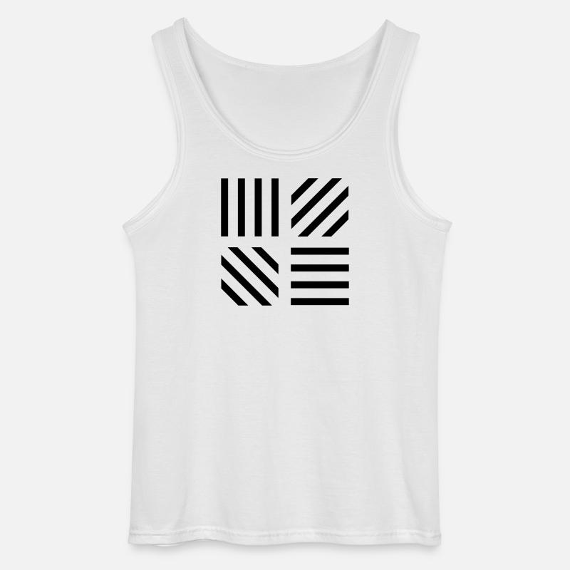 graphic stripe pattern - Gildan Men’s Tank Top - white